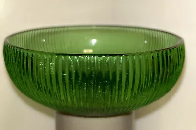 Buy E O Brody Green Depression Glass Bowl Ribbed Vintage Cleveland Ohio Bulb • 18.31£