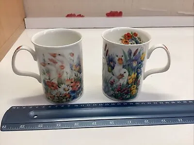Buy Roy Kirkham Meadowsweet China Mugs X 2 Made In England Collectible Spring Easter • 10£