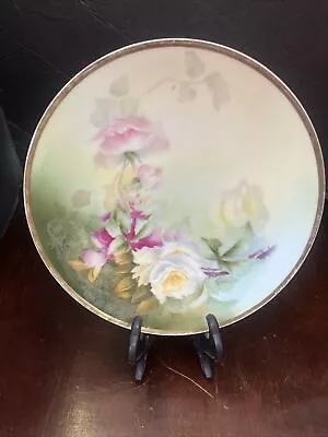 Buy Antique Thomas Sevres Bavaria Hand Painted Roses Plate  • 22.08£