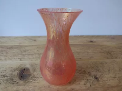 Buy Royal Brierley Orange Glaze Studio Line Art Glass Flower Stem Bud Vase Free Uk P • 26.99£