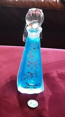 Buy Glass Blue Patte4ned Perfume Bottle • 10£