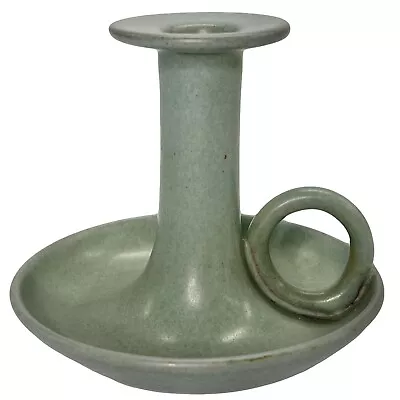 Buy Antique Vintage 1920s Marblehead Pottery Gray Chamberstick Candle Holder • 307.12£