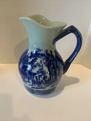 Buy VTG Victoria Ware Flow Blue Pitcher Ironstone Approximately 8” Tall  • 33.13£