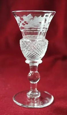 Buy Antique Edinburgh Crystal (Richardson) Thistle Pattern - Liqueur Glass • 25£