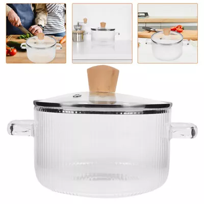Buy Glass Cooking Pots For Stove Pasta With Lid Milk Pan Baby Thicken • 23.95£