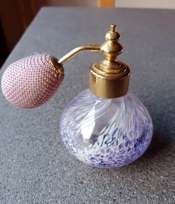 Buy Vintage Retro Caithness Glass Perfume Bottle Atomizer Mauve Lilac Swirl • 12.99£