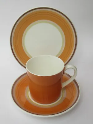Buy Susie Cooper For Wedgwood, Gay Stripes Bone China Trio In Cantaloupe, 1960s • 28£