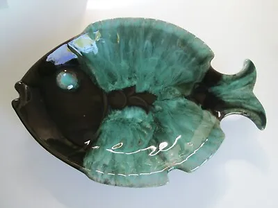 Buy BLUE MOUNTAIN POTTERY Canada 10  Ceramic Fish Trinket Dish Aqua/Blue/Green/Black • 20.82£