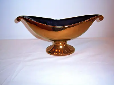 Buy Beswick Black & Gold Lustre Mantle/boat Urn/vase - Made In England • 9.50£