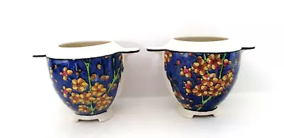 Buy Rare Royal Doulton Seriesware Footed Vases (pair) - Prunus B D4365 - Perfect !! • 95£