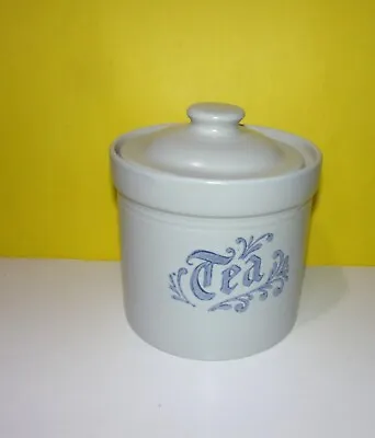 Buy Pfaltzgraff USA Yorktowne Tea Crock Lidded Canister Blue Floral Stoneware #504 • 12.08£