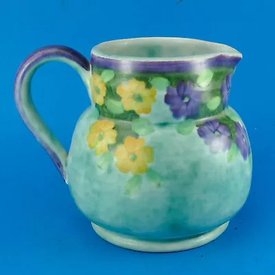 Buy E RADFORD Burslem - Art Deco Pottery JUG With Hand Painted Flowers 1930s • 17.50£