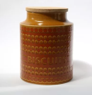 Buy Vintage Hornsea Pottery Saffron Biscuit Canister Jar 1970s With Original Lid • 10£