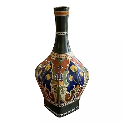 Buy Vintage IVORA GOUDA — An Art Nouveau Vase Holland 12 1/4” Tall Floral #206 As Is • 105.48£