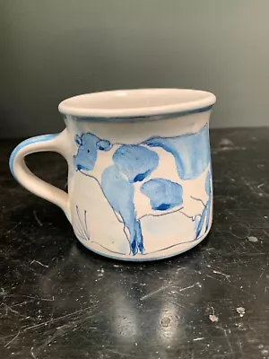 Buy Val Sparkes Tiptoe Studio Pottery Mug With Cow • 12£