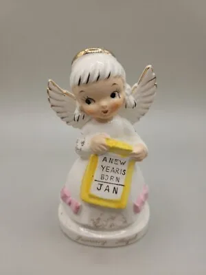 Buy Rare Vtg Bradley Exclusives Ceramic January Angel New Year Birthday Figurine  • 14.44£