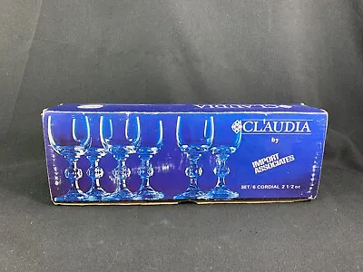 Buy Set Of 6 Bohemia Claudia Crystal Czechoslovakia Cordial Glasses New With Box • 31.18£