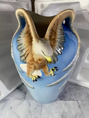 Buy Franz Porcelain Eagle Bird Vase XP1682 + Box • 144.76£
