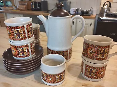 Buy Vintage Retro Coffee Set 1970s Sadler Stoneware Cups Saucers Sugar Pot  • 0.99£