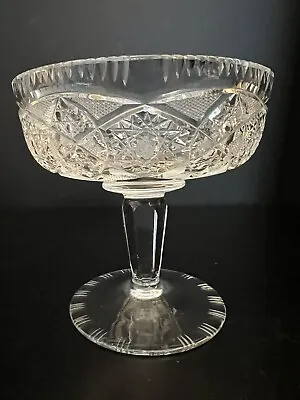 Buy Vintage Hand Cut Lead Crystal Czech Bohemia ￼ Compote  Pedestal  Candy Dish • 27.01£