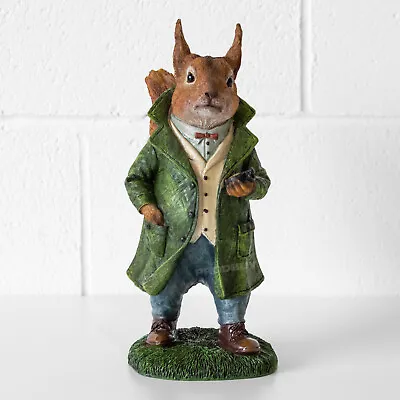 Buy Dapper Mr Red Squirrel Garden Ornament 31cm Resin Quirky Lawn Sculpture Figure • 25.65£