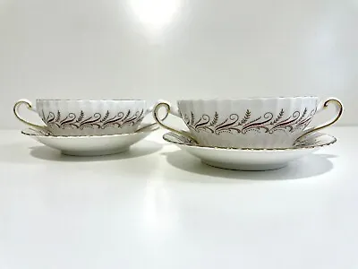 Buy Vintage Paragon Harmony Soup Cup + Saucer Set Of 2 Fine Bone China Potters • 26£