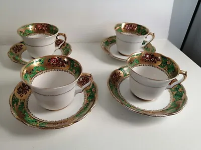 Buy Antique English Shore & Coggins Bell China Tea Cup &  Saucer Set X 4 • 19.90£