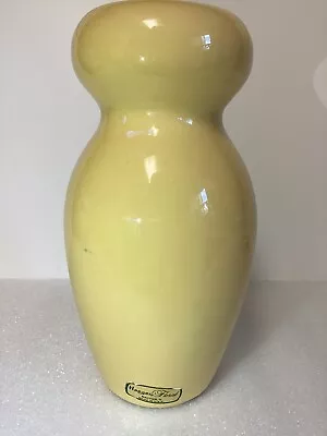 Buy 2003 Haeger Bulbous Yellow Vase USA 8 1/4 H • 19.20£