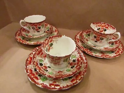 Buy Queens China Cup, Saucer And Plate X 3 By George Warrilow & Sons 1892-1928 • 19.50£