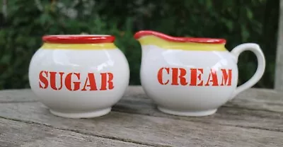 Buy Vintage Arthur Wood Sugar Bowl And Cream Jug 1980s British Pottery Ceramic • 9£