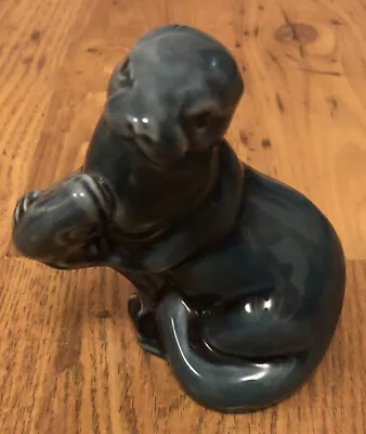 Buy Vintage Poole Pottery Otter With Fish • 10£