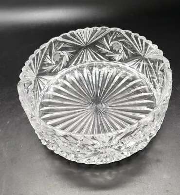 Buy Vintage American Brilliant Cut Glass Crystal Bowl 6   • 16.11£