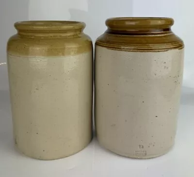 Buy Buchan 2x Vintage Glazed Stoneware Earthenware Storage Pot Jar Made In Edinburgh • 34.95£