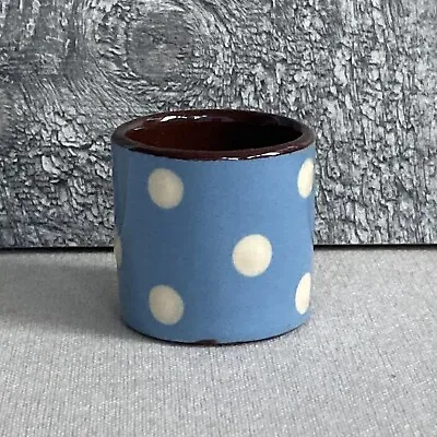 Buy Torquay Pottery Blue Polka Dot Tiny Pot • 3.99£