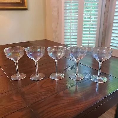 Buy 1950s Iridescent Glassware Fostoria Mother Of Pearl Champagne Cocktail Glass 5pc • 22.86£