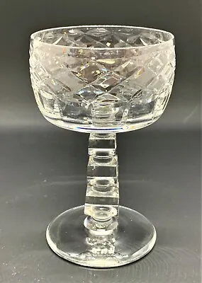 Buy Libbey Rock Sharpe Sherbet Champagne Wine Glass 1930s Square Stem Crystal 1001-5 • 9.47£