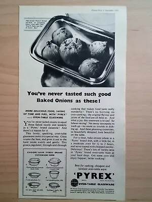 Buy Pyrex Oven-table Glassware 1950 Vintage Original Print Advert • 3.75£