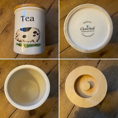 Buy 🌟Vintage T.G Green Cloverleaf Farm Animals Ceramic Tea Jar Lidded Storage Pot • 25£