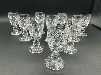 Buy Amazing Set Of 10 WATERFORD CRYSTAL Donegal (Cut) Cordial Glasses, MINT • 228.40£