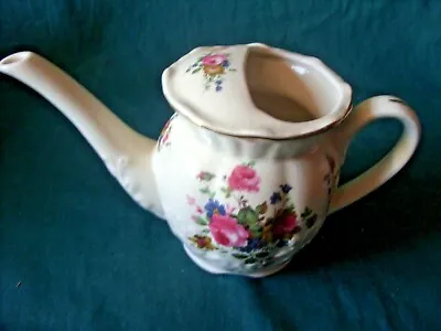 Buy Maryleigh Pottery Stafforshire Pitcher With Long Spout Floral Pattern   • 9.99£