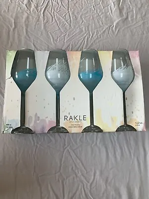 Buy RAKLE REFINED GLASSWARE GOBLET WINE GLASSES Made In Turkey Ocean Waves • 42.68£