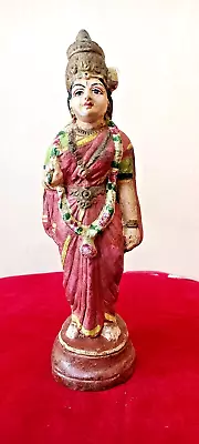 Buy Antique Goddess Parvati Old Pottery Terracotta Mud Clay Figure Idol Statue F98 • 91.90£