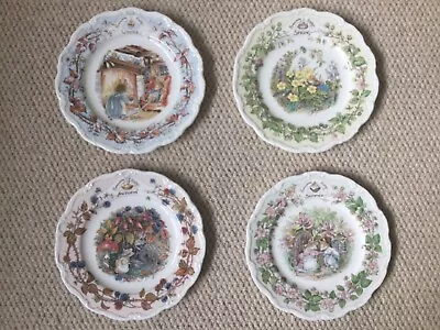 Buy Royal Doulton Brambly Hedge Bone China Four Seasons Set Of 4 Plates Vintage • 19.99£