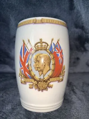 Buy Soho Pottery  1935 Silver Jubilee King George V Beaker Solian Ware • 4.99£