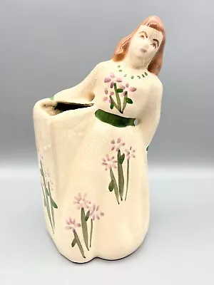 Buy Vtg 1940's Weil Ware California Pottery Lady Ceramic Vase Floral Dress • 26.84£