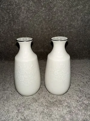 Buy Noritake Ivory China AFFECTION Salt & Pepper Shaker Set 7192 Japan Floral Print • 28.57£