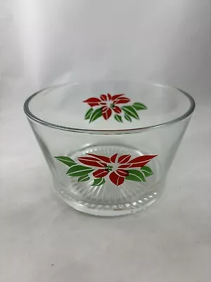 Buy Vintage Indiana Glass Co Christmas Holly & Berry Holiday Serving Dish Candy Bowl • 7.05£