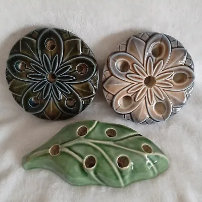 Buy Wade Pottery Ireland Flower / Leaf Shaped Candle Holders /Flower Frog • 19.50£