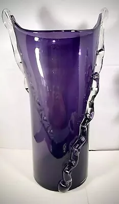 Buy JL Finland Jaakko Liikanen Blown Glass Substantial Ruffled 15  Scandinavian Vase • 80.64£