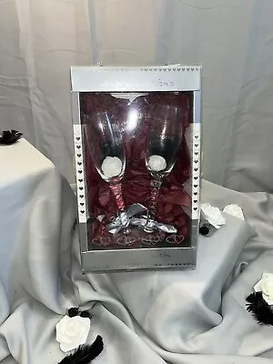 Buy Champagne Wine Toasting Glasses Mr&Mrs Bride & Groom Glasses Wedding Gift New Uk • 12.99£